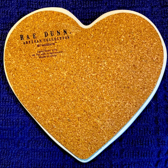 New Coasters-Heart Shaped Rae Dunn - Picture 2 of 5